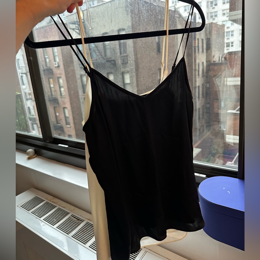 Cream & Black Silk Cami’s - S - Quince